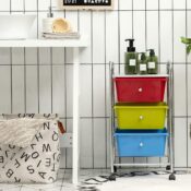 3-Drawer Storage Trolley Cart with Wheels $27 After Code (Reg. $50) + Free...