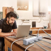 Save 60% OFF 6 Ft Long Power Strip Surge Protector with 18 Outlets and...