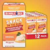 Bumble Bee 12-Pack Snack On The Run Chicken Salad with Crackers as low...