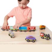 Melissa & Doug 8 Piece Wooden Magnetic Train Cars $12.39 (Reg. $25)...