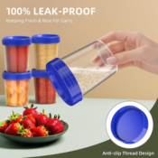 Get better leakproof protection with these Plastic Food Prep 4-Oz Containers...