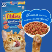 Purina Friskies Seafood Sensations Dry Cat Food, 22 lb as low as $18.71...