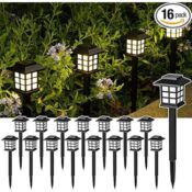 Solar Outdoor Lights, 16 Pack $26.63 After Coupon (Reg. $60) - $1.66 Each