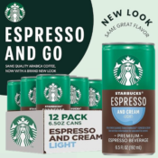 Starbucks 12-Pack Ready to Drink Espresso & Cream Light Coffee as low as...