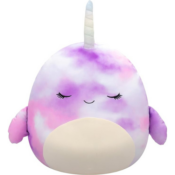 Squishmallows Original 20-Inch Nabila Purple Tie-Dye Narwhal - Official...