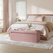 Organize in Style with this Storage Ottoman Bench, Jelly Pink for just...