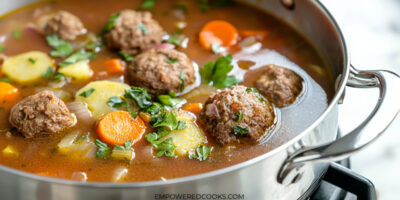 homemade albondigas soup