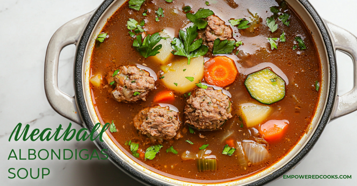 warm and comforting albondigas soup