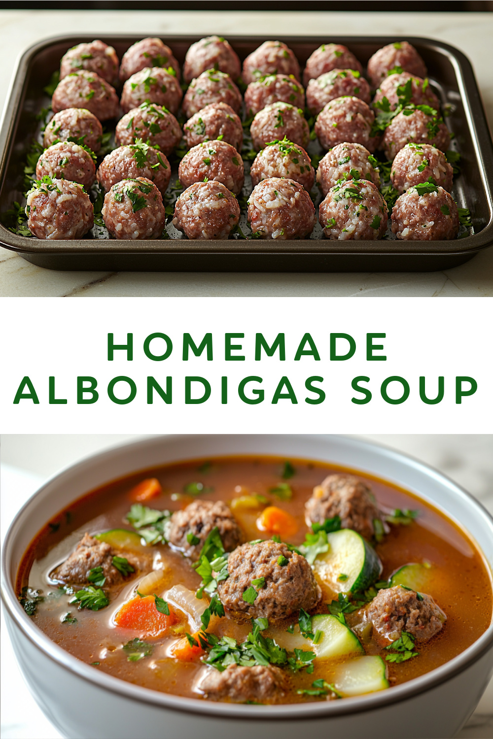 homemade albondigas soup