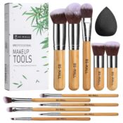 Kabuki Makeup Brush Set with Bamboo Handles, 11-Piece $9.99 (Reg. $15)...