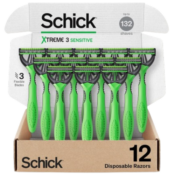 Schick 12-Count Xtreme 3 Original Sensitive Skin Disposable Razors as low...