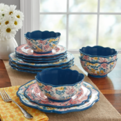 The Pioneer Woman 12-Piece Stoneware Dinnerware Set $24.98 (Reg. $50)