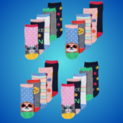 Wonder Nation 20-Pair Assorted Girls' No-Show Socks $5 (Reg. $7) - $0.25/Pair...