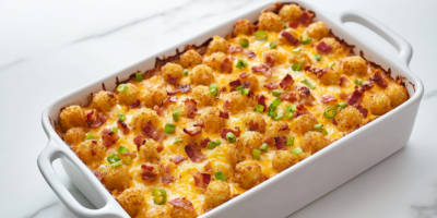 cheesy tater tot breakfast casserole