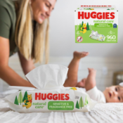 Huggies Natural Care Sensitive Baby Diaper Wipes, Unscented, 960-Count...