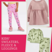 Hurry! 30% Off Kids’ Sweaters, Fleece & Leggings!