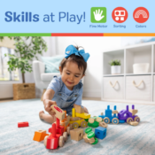 Melissa & Doug Deluxe Wooden Stacking Train $15 (Reg. $50)