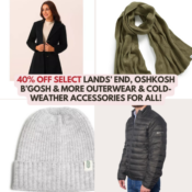 Save up to 40% off select Lands’ End, OshKosh B’gosh & more outerwear...