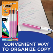 BIC 4-Color Shine Retractable Ball Pens, 3-Count as low as $5.08 After...