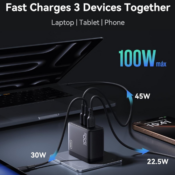 Compact Foldable 3-Port 100W Wall Charger $16.49 After Code (Reg. $40)...