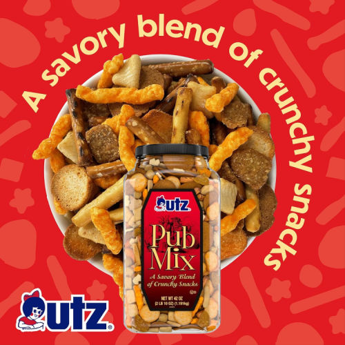 Utz Pub Mix, Savory Snack Mix, 42 Oz. Barrel as low as $10.16 Shipped Free (Reg. $15) - Trans-Fat Free and Kosher Certified