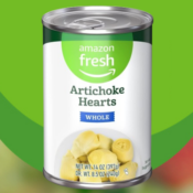 Amazon Fresh Whole Artichoke Hearts Canned, 14 Oz $1.34 (Reg. $5.71)