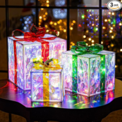 Add a Glow to Your Holiday Decor with these Christmas Lighted Gift Boxes,...