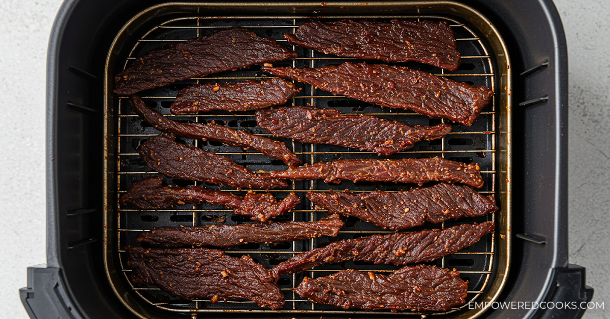 Drying beef jerky in the air fryer