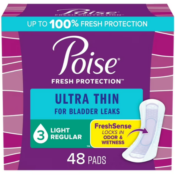 Buy Poise Ultra Thin Incontinence Pads for $10.12 and you’ll get $2 Walmart...