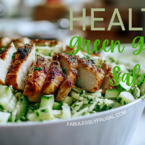 green goddess salad with chicken in a bowl
