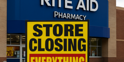 Rite Aid store with closing sale sign