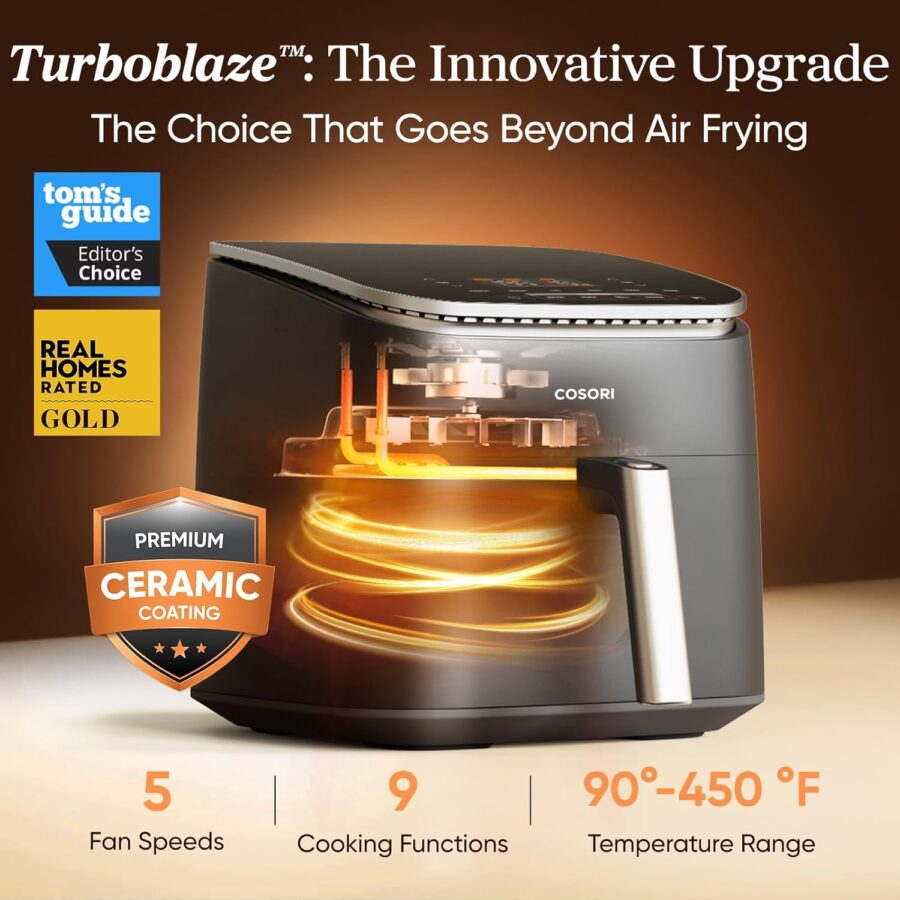 COSORI TurboBlaze Air Fryer Deal — Ceramic Coated - Fast, Even Cooking ...