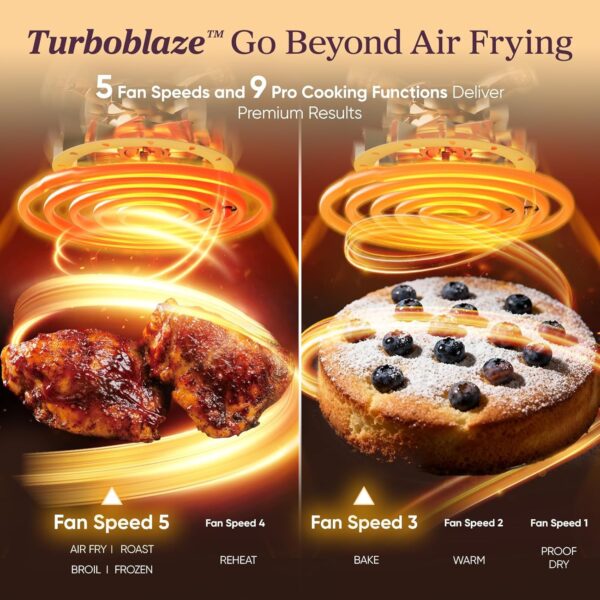 COSORI TurboBlaze air fryer fan speed control panel