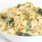 turkey broccoli rice casserole plated