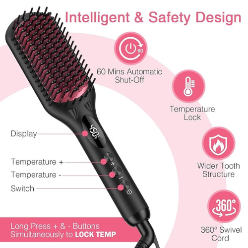 Smooth, Shiny Hair Made Easy with This Straightener Brush for just $14.99 After Code + Coupon (Reg. $38.97) + Free Shipping 20.2K+ 4.4/5⭐