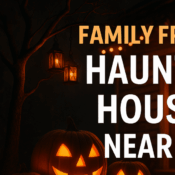 family friendly haunted houses near me