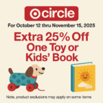 save 25% off 1 toy or kids book with target circle october 12 to november 15