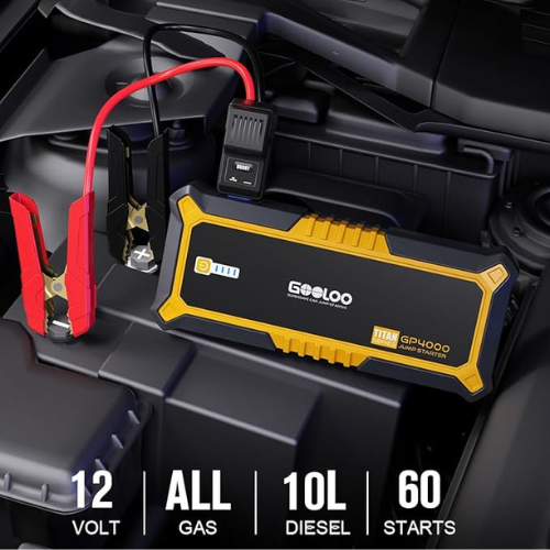 Power Up Anywhere with the GOOLOO GP4000 Jump Starter — Now 30% Off! Just $62.99 Shipped Free (Reg. $139.99) - 7.8K+ 4.6/5⭐