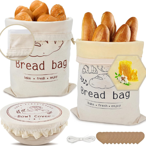 Keep Your Homemade Bread Fresher for Longer with Large Beeswax Bread Bag Set for just $11.99 After Code (Reg. $23.99)
