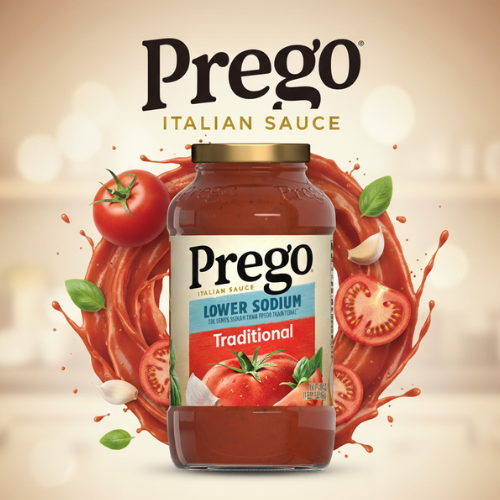 Prego Traditional Lower Sodium Pasta Sauce, 23.5 Oz Jar as low as $1.20 Shipped Free (Reg. $2) - 13K+ 4.6/5⭐