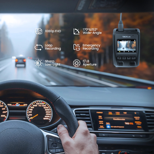 Budget-Friendly Pick for the Holidays! Tacklife Dash Cam Front and Rear – Just $29.98 (Reg. $189.99)