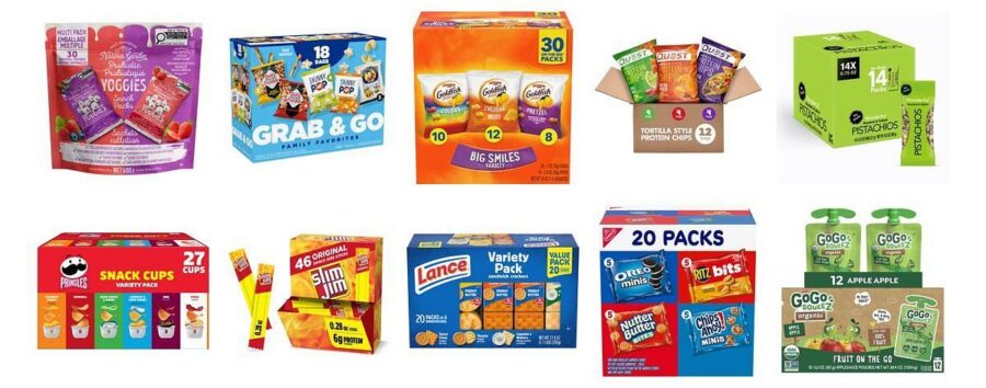 Packable snacks for lunch, work, and on-the-go