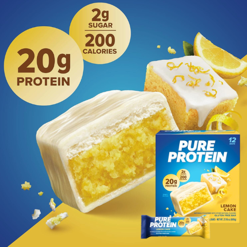 Pure Protein Lemon Cake Protein Bars, 12 Count as low as $12.68 Shipped Free (Reg. $20.22) - $1.05 Each - 77K+ 4.3/5⭐