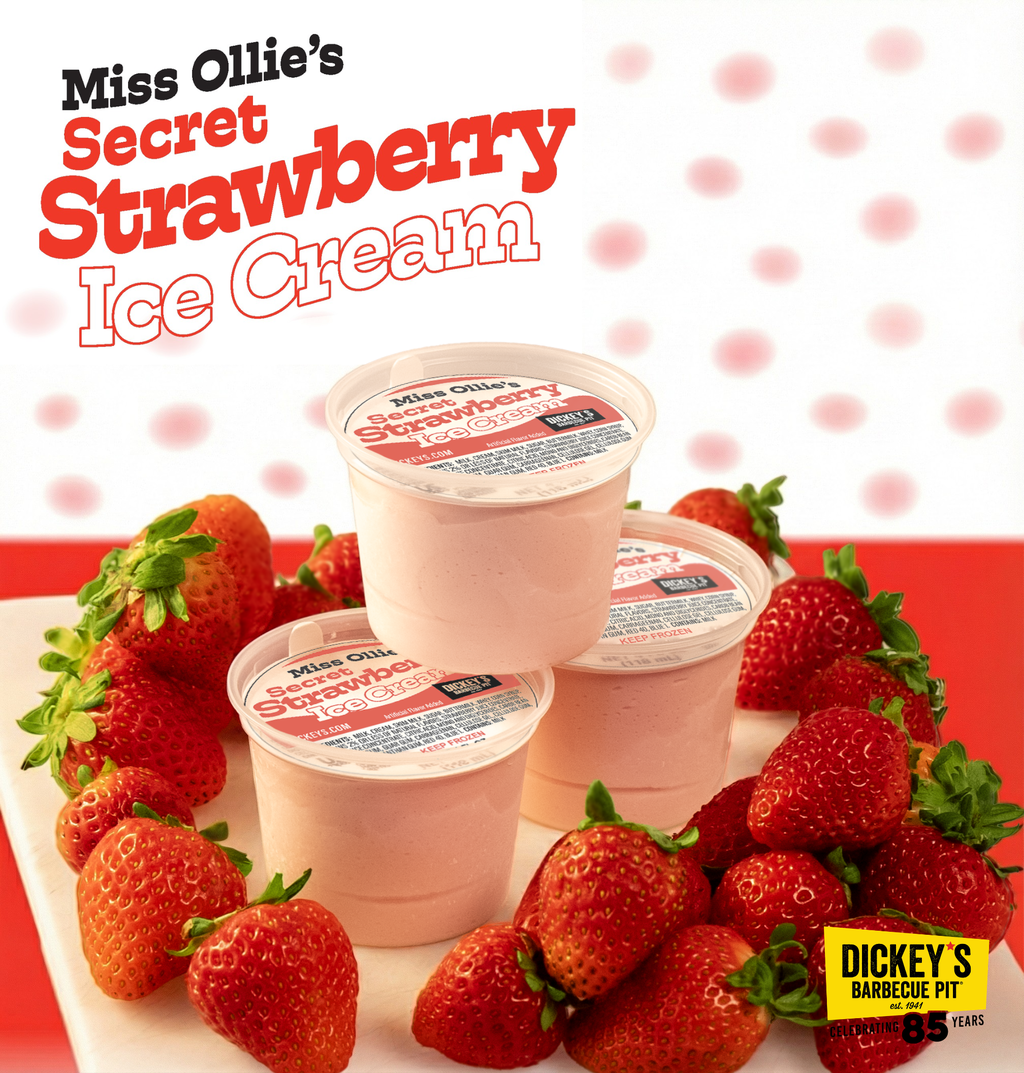 Miss Ollieβs Secret Strawberry Ice Cream cup from Dickeyβs Barbecue Pit