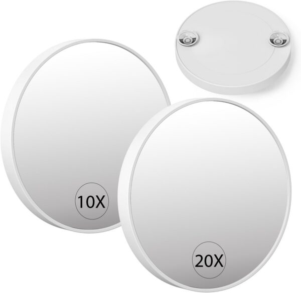 2-pack magnifying mirror set with suction cups