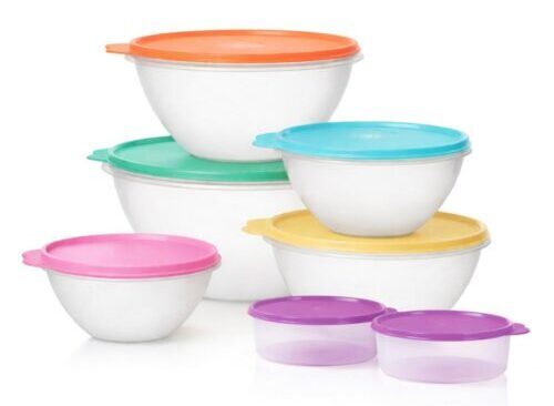 Tupperware Wonderlier Vintage Series seven bowls with lids