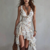 Perfect for sunny weekends! Floral Print Strap Ruffle Dress $20.40 After...
