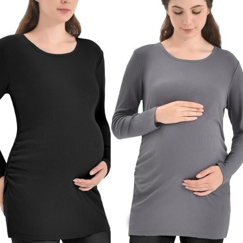Maternity Long Sleeve Tunic Top - 4 Colors, S-XXL $4.04 After Code (Reg. $13)