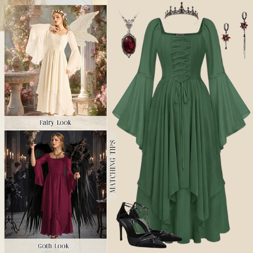 Renaissance Maxi Dress in Various Colors - S to XXL $16.99 After Code (Reg. $40)